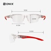 image:imageONIX Pickleball Falcon Eyewear Sun Protection NonSlip Nose Piece Modern and Lightweight Secure DesignClear Orange