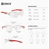 image:imageONIX Pickleball Falcon Eyewear Sun Protection NonSlip Nose Piece Modern and Lightweight Secure DesignClear Orange