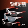 image:imageONIX Pickleball Falcon Eyewear Sun Protection NonSlip Nose Piece Modern and Lightweight Secure DesignClear Orange
