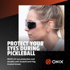 image:imageONIX Pickleball Falcon Eyewear Sun Protection NonSlip Nose Piece Modern and Lightweight Secure DesignClear Orange