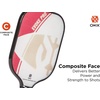 image:imageOnix Evoke Pro Composite Face Incredible Touch Maximum Control and Spin Pickleball Paddle  Polypropylene Honeycomb Core with Protective Edge Guard Widebody ShapeRed  Evoke Pro