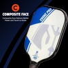 image:imageOnix Evoke Pro Composite Face Incredible Touch Maximum Control and Spin Pickleball Paddle  Polypropylene Honeycomb Core with Protective Edge Guard Widebody ShapeBlue  Evoke Pro
