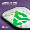 image:imageOnix Evoke Pro Composite Face Incredible Touch Maximum Control and Spin Pickleball Paddle  Polypropylene Honeycomb Core with Protective Edge Guard Widebody ShapeGreen  Evoke Pro