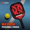 image:imageOnix Mayhem Patented ThermoFused Technology Carbon Fiber Power Frame Polypropylene Honeycomb Core Performance Power and Control Pickleball Paddle  14mm or 16mm16 mm