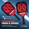 image:imageOnix Mayhem Patented ThermoFused Technology Carbon Fiber Power Frame Polypropylene Honeycomb Core Performance Power and Control Pickleball Paddle  14mm or 16mm16 inches length  8 width