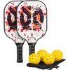 image:imageOnix Pickleball Paddle Set with 2 Composite Paddles and 4 Balls  Durable Construction Stylish Graphics 90Day Limited WarrantyWhite