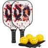 image:imageOnix Pickleball Paddle Set with 2 Composite Paddles and 4 Balls  Durable Construction Stylish Graphics 90Day Limited WarrantyWhite